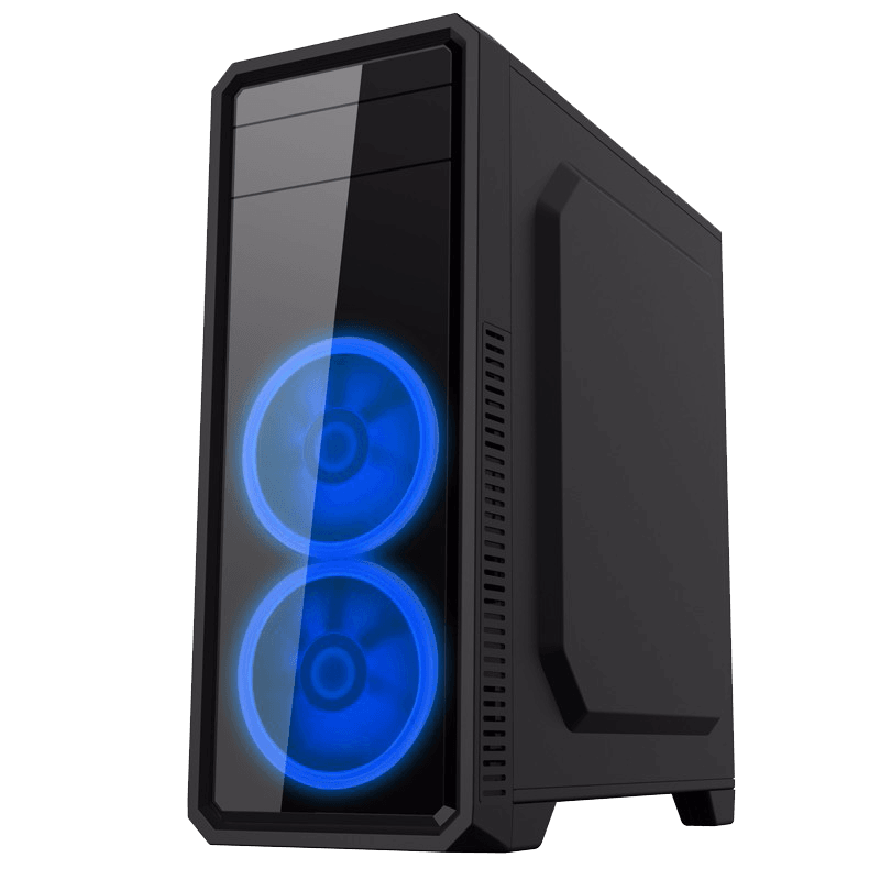 Vỏ máy vi tính GAMEMAX G561 - Mầu Đen - 3Fan Blue