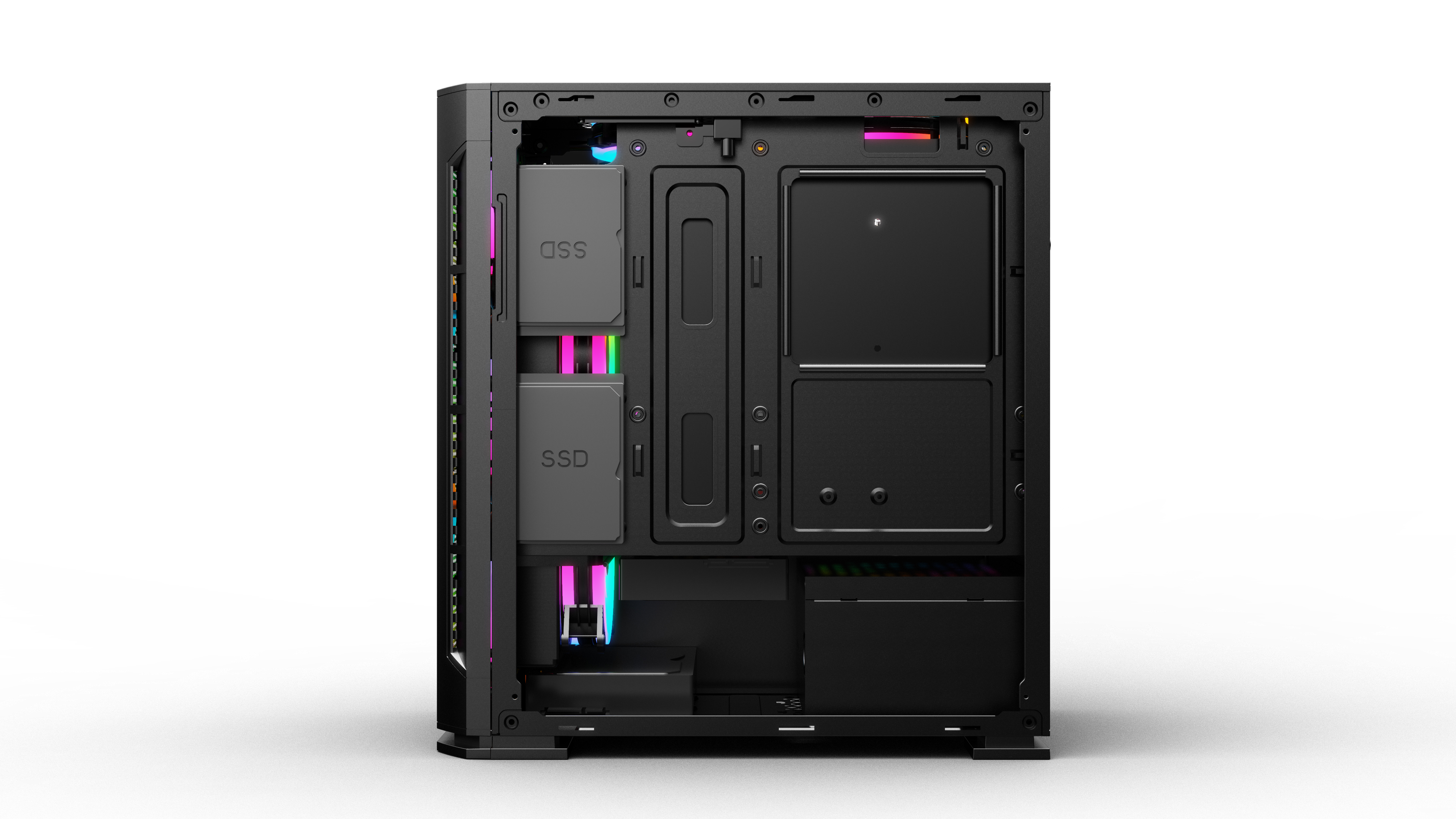 Vỏ máy vi tính KENOO ESPORT G362 - 3F - Mầu Đen ( sẵn 3fan mầu rainbow cố định )