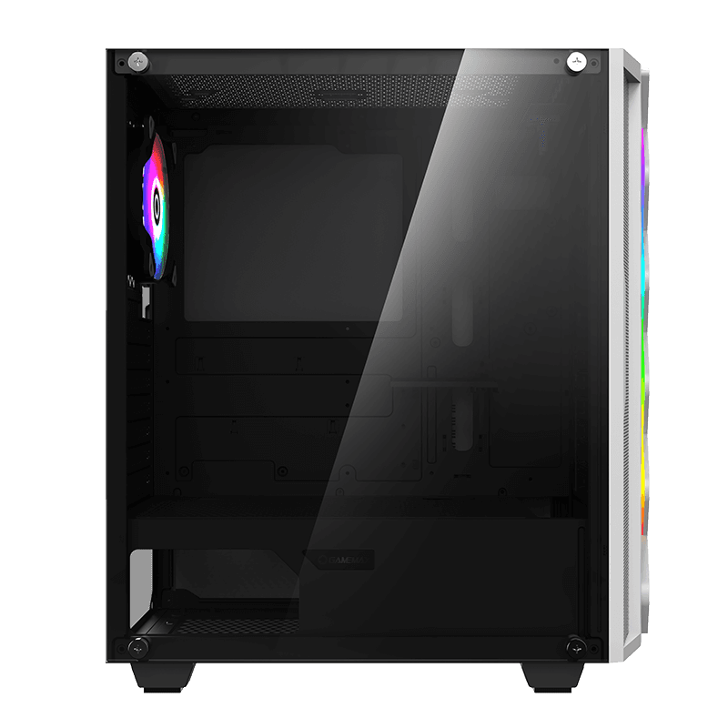 Vỏ máy vi tính GAMEMAX Diamond - Mầu Trắng  - LED Strips - 1 Fan rainbow