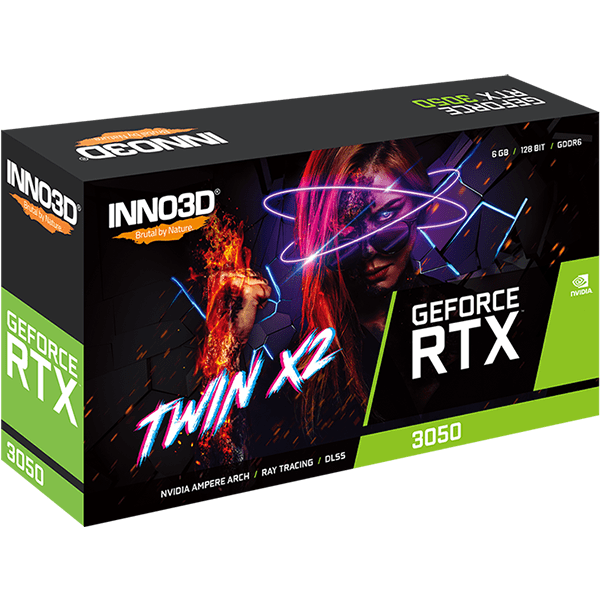 Card màn hình INNO3D GEFORCE RTX 3050 6GB TWIN X2