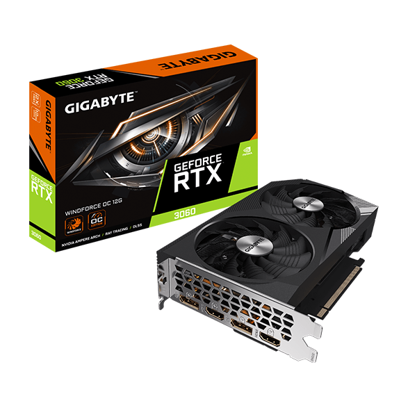 Card màn hình Gigabyte GeForce RTX 3060 WINDFORCE OC (12GB/ GDDR6/ 192 bit)