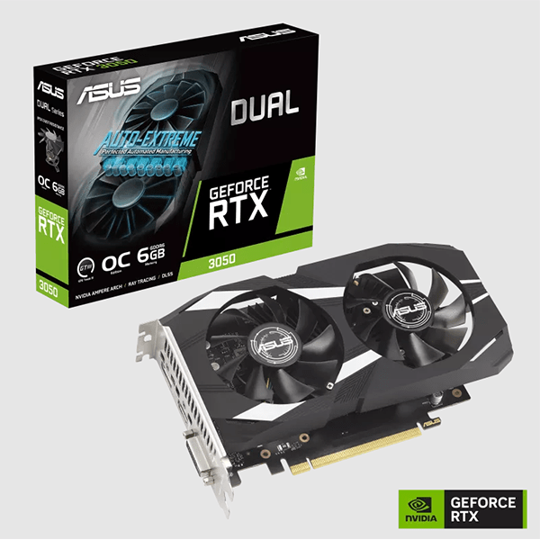 Card màn hình Asus Dual GeForce RTX 3050 (6GB/ GDDR6/ 96 bit)