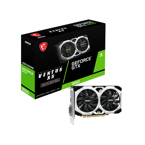 Card màn hình MSI GTX 1650 D6 VENTUS XS OC V3 (4GB/ DDR6/ 128 bit)