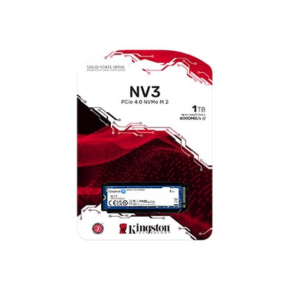 Ổ cứng SSD Kingston NV3 1Tb PCIe 4.0 NVMe M2 2280 (Đọc 6.000 Ghi 4.000 MB/giây)