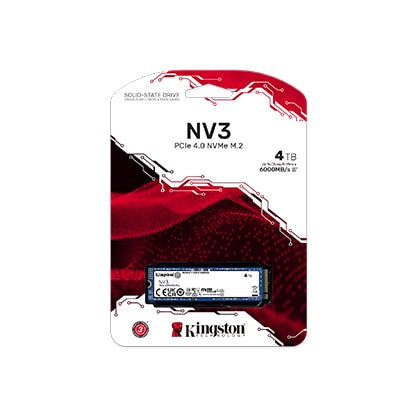 Ổ cứng SSD Kingston NV3 4Tb PCIe 4.0 NVMe M2 2280 (Đọc 6.000 Ghi 5.000 MB/giây)