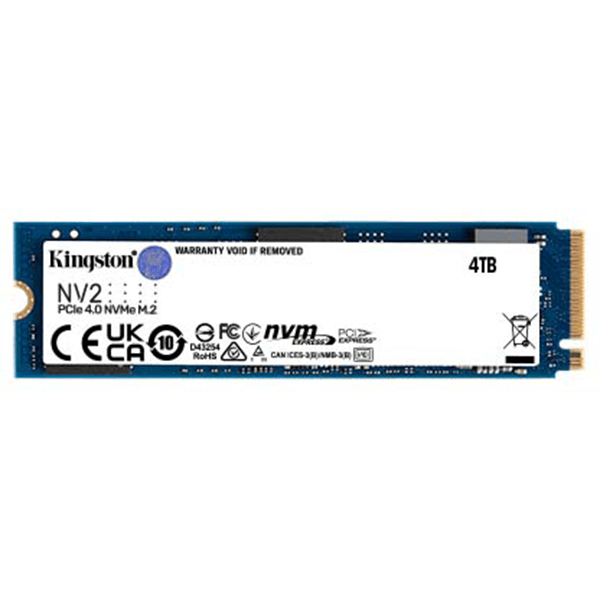 Ổ cứng SSD Kingston NV2 4Tb PCIe 4.0 NVMe M2 2280 (Đọc 3.500 Ghi 2.800 MB/giây)