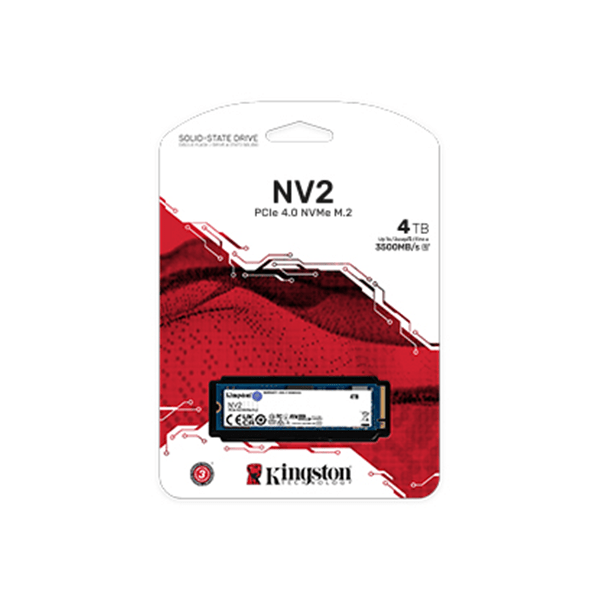 Ổ cứng SSD Kingston NV2 4Tb PCIe 4.0 NVMe M2 2280 (Đọc 3.500 Ghi 2.800 MB/giây)