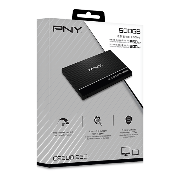 Ổ cứng SSD PNY CS900 500GB 2.5 inch SATA3 (Đọc 550MB/s - Ghi 500MB/s)