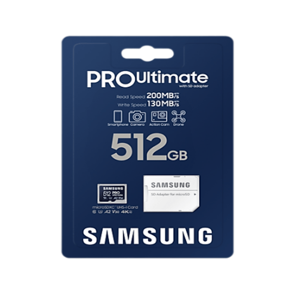 Thẻ nhớ Micro SD Samsung Pro Ultimate SDXC UHS-I 512GB (R/W 200MB/s/ 130MB/s)