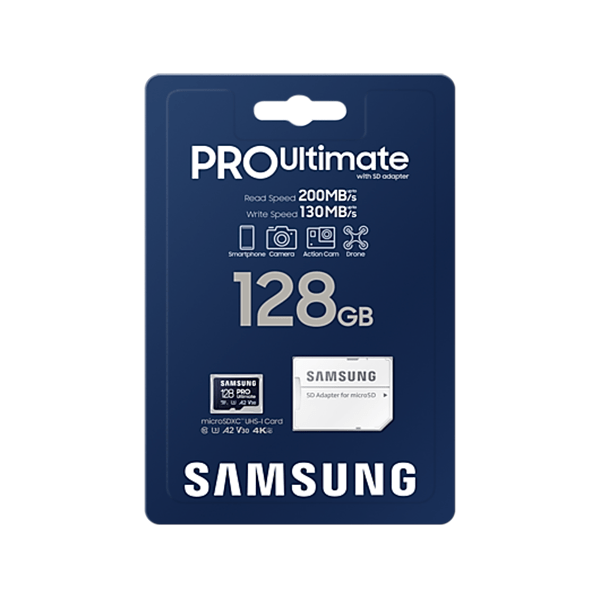 Thẻ nhớ Micro SD Samsung Pro Ultimate SDXC UHS-I 128GB (R/W 200MB/s/ 130MB/s)