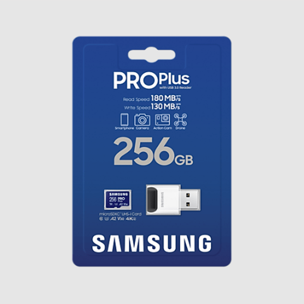 Thẻ nhớ Micro SD Samsung Pro Plus SDXC UHS-I 256GB (R/W 160MB/s/ 120MB/s)
