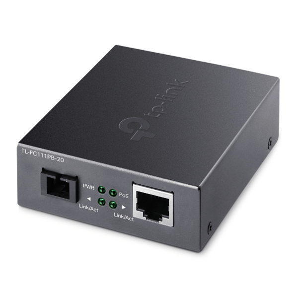 TL-FC111PB-20 10/100Mbps WDM Media Converter với 1-Port PoE