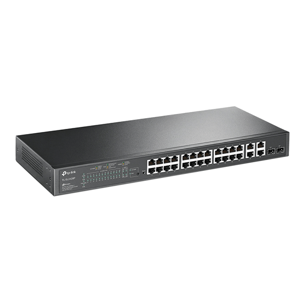 Switch TP-Link TL-SL2428P 24 cổng 10/100Mbps + 4 cổng Gigabit Smart Switch với 24 cổng PoE+