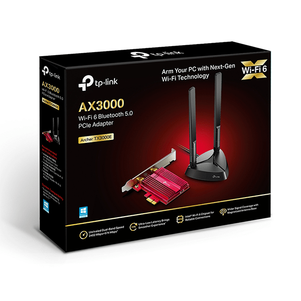 Cạc mạng không dây TPLink Archer TX3000E PCIe Bluetooth 5.0 Wi-Fi 6 AX3000