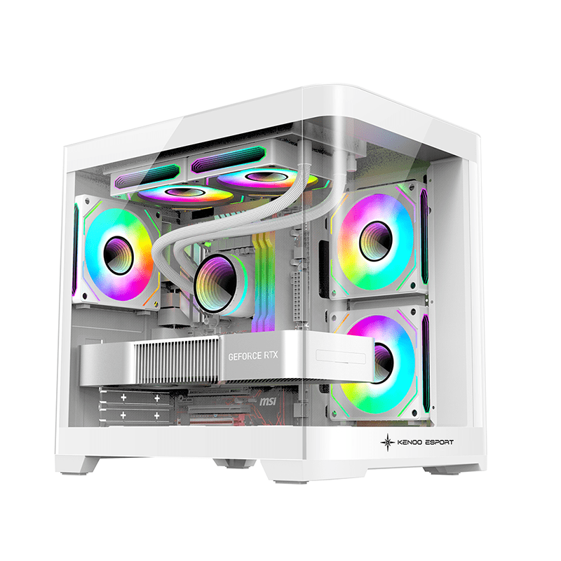 Vỏ case máy tính KENOO ESPORT MK400 - Màu Trắng