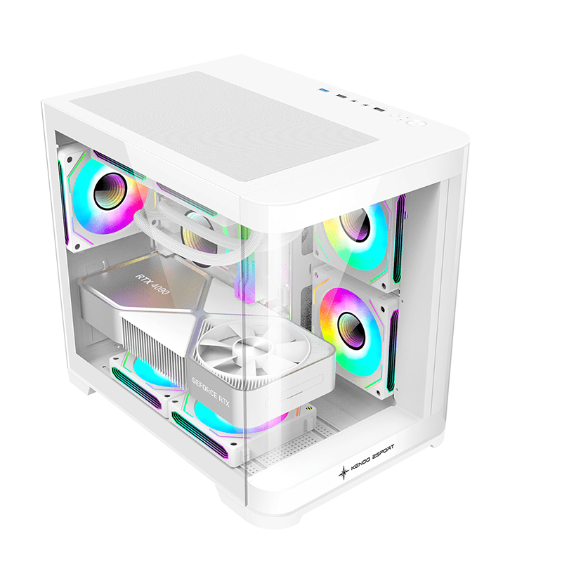 Vỏ case máy tính KENOO ESPORT MK400 - Màu Trắng