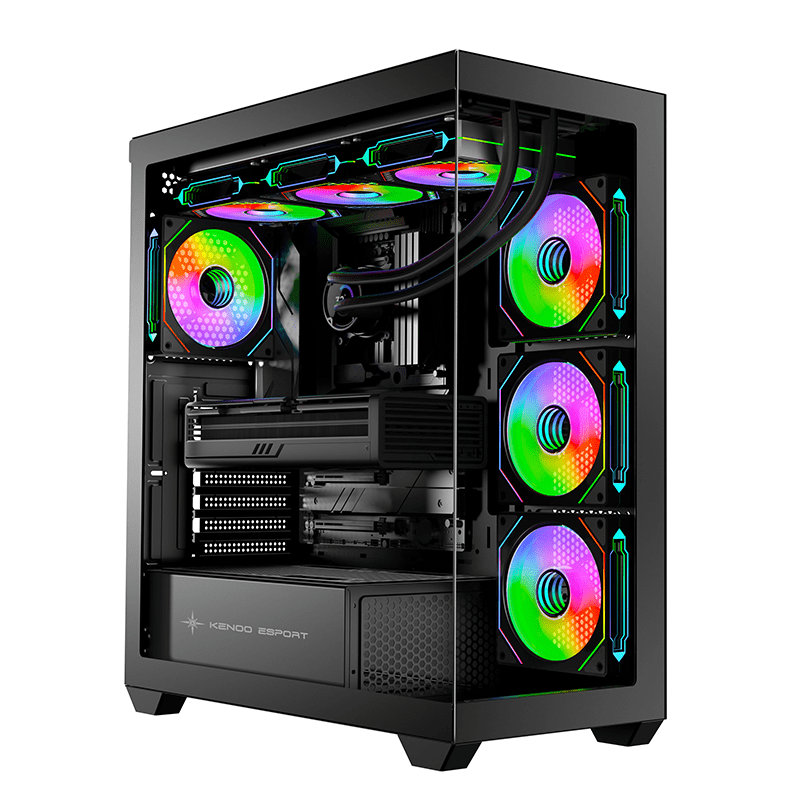 Vỏ case máy tính Kenoo ESPORT FK820 - Màu Đen