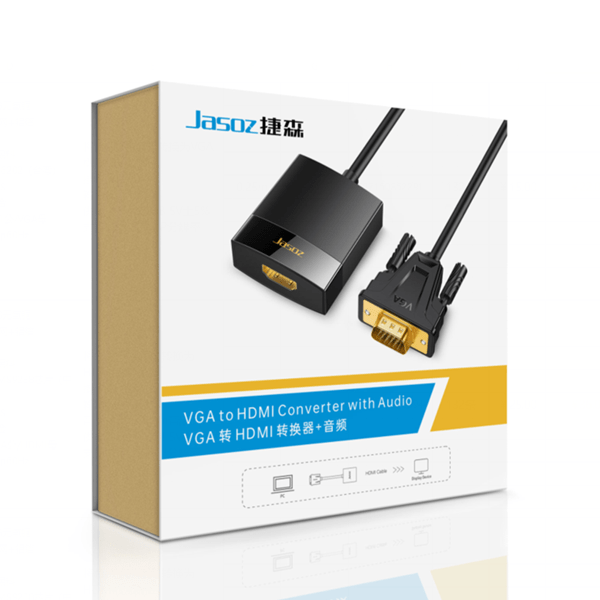 Bộ chuyển đổi VGA sang HDMI có âm thanh và nguồn điện