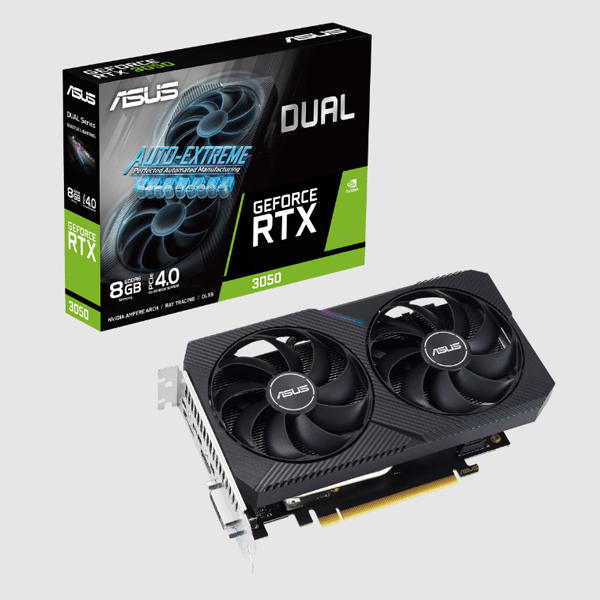 Card đồ họa Asus Dual GeForce RTX 3050 V2 8GB (GDDR6/ 128 bit)
