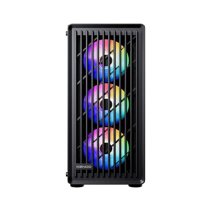 Vỏ case máy tính KENOO ESPORT AF301 - 3F - Màu Đen