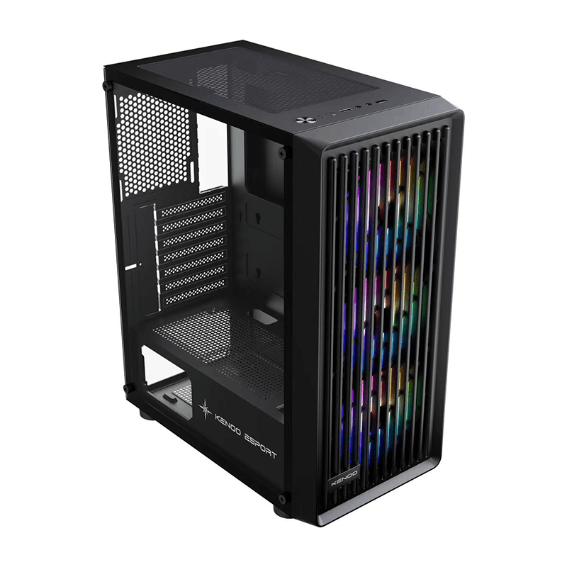 Vỏ case máy tính KENOO ESPORT AF301 - 3F - Màu Đen