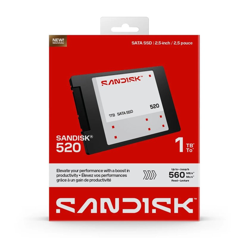 Ổ cứng gắn trong SSD SanDisk 520 1TB SATA III 2.5 inch SDSS51100TAB-000G0