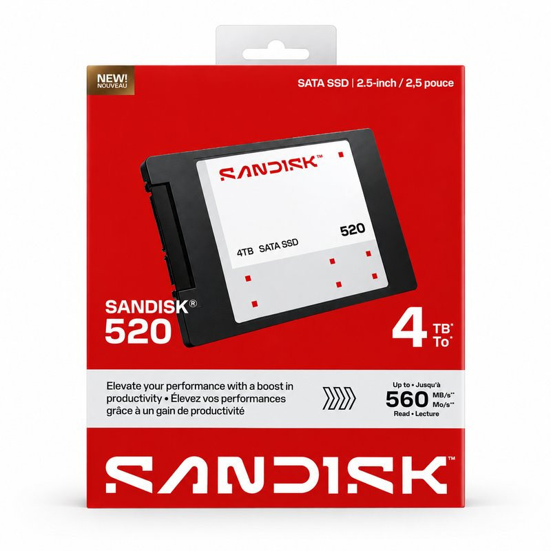 Ổ cứng gắn trong SSD SanDisk 520 4TB SATA III 2.5 inch SDSS51400TAB-000G0