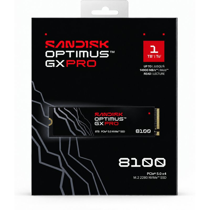 SSD SanDisk Optimus GX PRO 8100 1TB PCIe 5.0 NVMe SDSP82100TAN-000E0