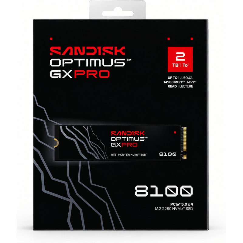 SSD SanDisk Optimus GX PRO 8100 2TB PCIe 5.0 NVMe SDSP82200TAN-000E0