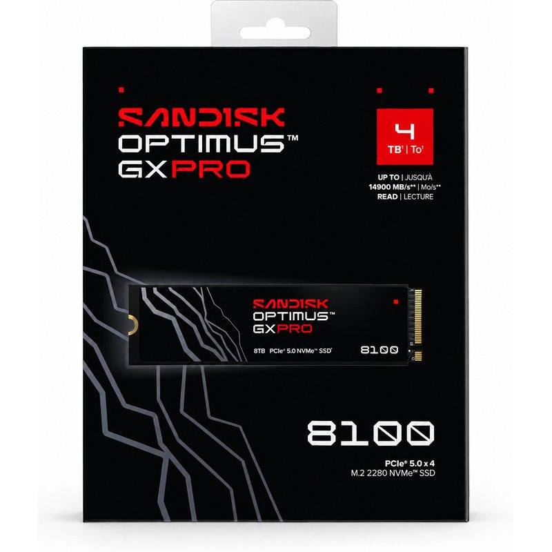 SSD SanDisk Optimus GX PRO 8100 4TB PCIe 5.0 NVMe SDSP82400TAN-000E0
