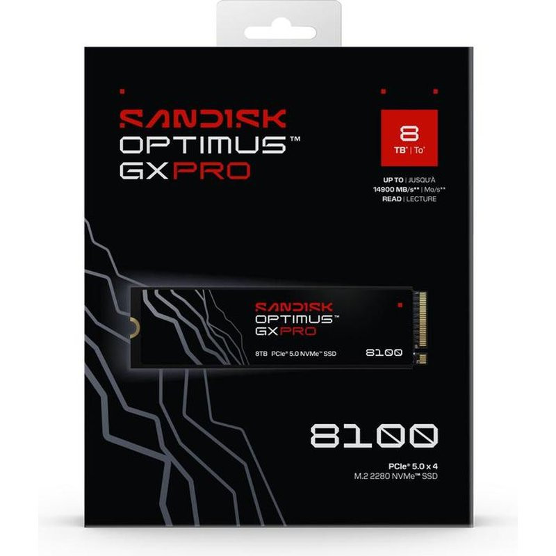 SSD SanDisk Optimus GX PRO 8100 8TB PCIe 5.0 NVMe SDSP82800TAN-000E0