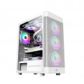 Vỏ case máy tính Kenoo ESPORT AF100 - 3F (Size ATX - Full Thép) - Mầu Trắng