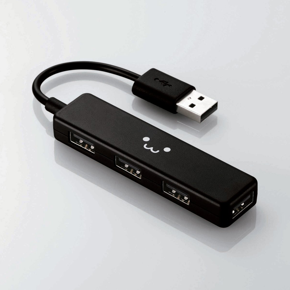 Bộ chia USB 1 ra 4 Elecom U2H-SN4BF1BK (USB2.0-Đen)