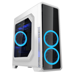 Vỏ máy vi tính GAMEMAX G561 - Mầu Trắng - 3Fan Blue