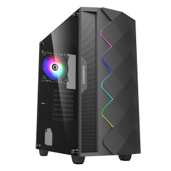 Vỏ máy vi tính GAMEMAX Diamond - Mầu Đen  - LED Strips rainbow