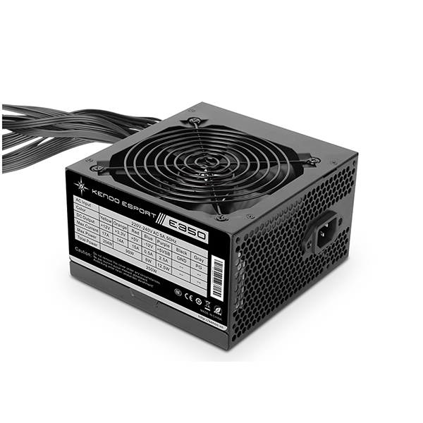 Nguồn máy tính KENOO ESPORT E350 (Fan12) - Mầu Đen  - Cáp dẹt