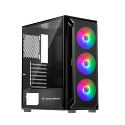 Vỏ case máy tính KENOO ESPORT AF302-3F - Mầu Đen - (Size ATX)