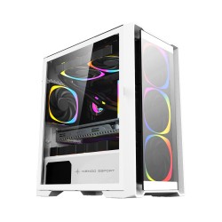 Vỏ case máy tính KENOO ESPORT MK500 - 3F - Mầu Trắng - (Size M-ATX)