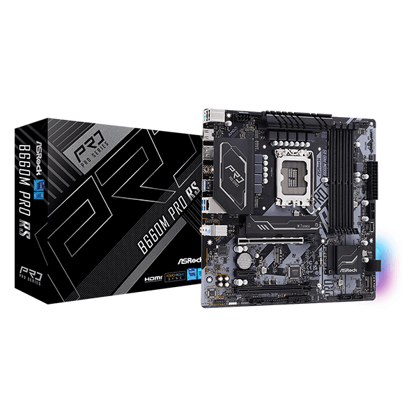 Mainboard Asrock B660M Pro RS DDR4 (Socket 1700/ Intel B660/ M-ATX/ DDR4/ 4 khe ram)