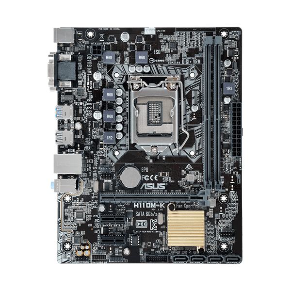 Mainboard Asus H110M-K (Chipset Intel H110/ Socket 1151/ 2 x DDR4 DIMM/ Max 32Gb/ VGA Onboard/ Form mATX)