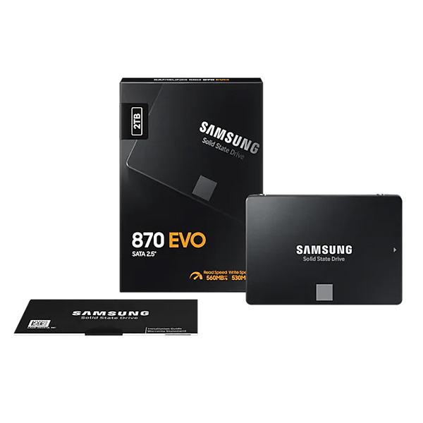 Ổ cứng SSD Samsung 870 Evo MZ-77E2T0BW 2Tb (SATA3/ 2.5Inch/ 550MB/s/ 520MB/s)
