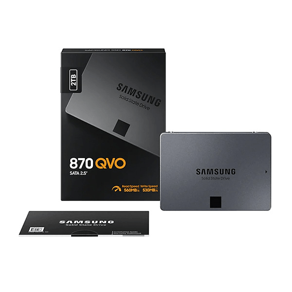 Ổ cứng SSD Samsung 870 Qvo MZ-77Q2T0BW 2TB (SATA3/ 2.5Inch/ 560MB/s/ 530MB/s)