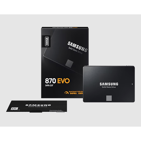 Ổ cứng SSD Samsung 870 Evo 500Gb MZ-77E500BW (SATA3/ 2.5Inch/ 560MB/s/ 530MB/s)