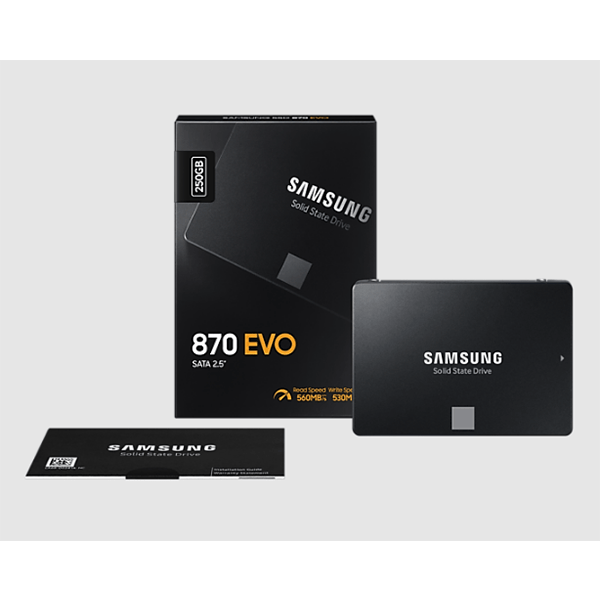 Ổ cứng SSD Samsung 870 Evo 250Gb MZ-77E250BW (SATA3/ 2.5Inch/ 560MB/s/ 530MB/s)
