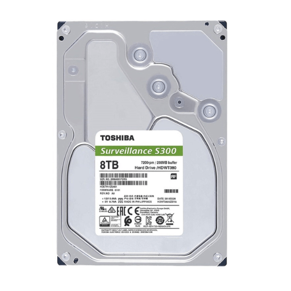 Ổ cứng camera Toshiba S300 Surveillance 8TB (3.5Inch/ 7200rpm/ 256MB/ SATA3)