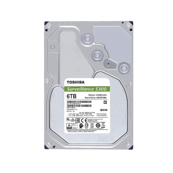 Ổ cứng camera Toshiba S300 Surveillance 6TB (3.5Inch/ 7200rpm/ 256MB/ SATA3)