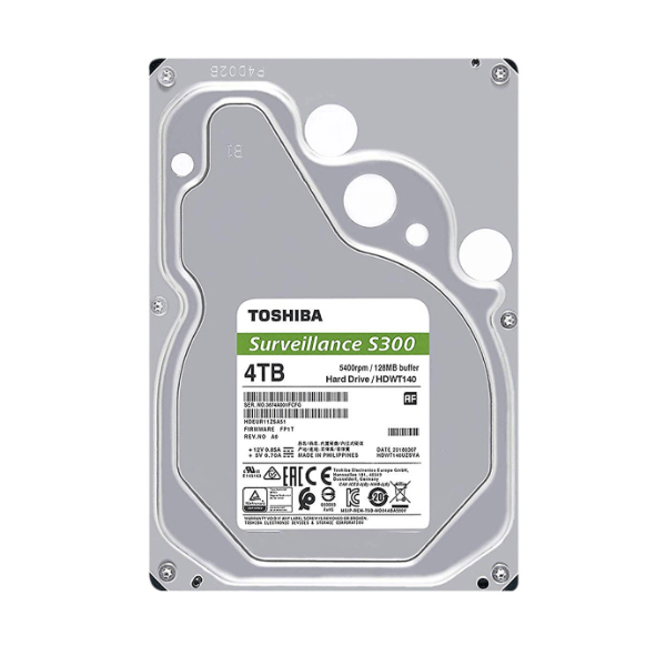 Ổ cứng camera Toshiba S300 Surveillance 4TB (3.5Inch/ 5400rpm/ 256MB/ SATA3)