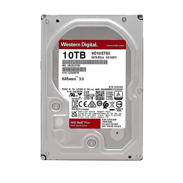 Ổ cứng Western Digital Red Plus 10TB NAS (3.5Inch/ 7200rpm/ Cache 256MB/ SATA3)