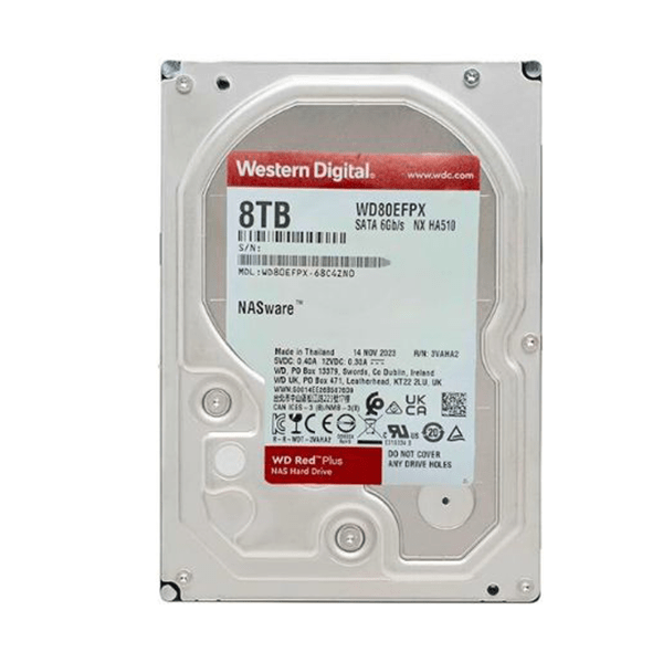 Ổ cứng Western Digital Red Plus 8TB NAS (3.5Inch/ 5640rpm/ Cache 128MB/ SATA3)