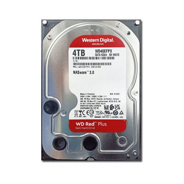 Ổ cứng Western Digital Red Plus 4TB NAS (3.5Inch/ 5400rpm/ Cache 256MB/ SATA3)